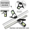 Combination Square 300mm(12") Adjustable Carpentry Square Stainless Steel Angle Ruler