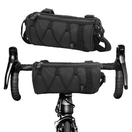 Bike Handlebar Bag Bicycle Front Bag, Shoulder Bag Storage Mountain Road Bike, Cycling Handlebar Bag with Shoulder Strap Large Capacity, 2.5L Multifunctional Cycling Frame Bag Waterproof