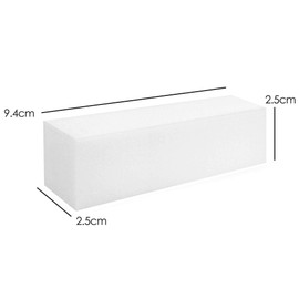 TRIXES 10 x Sanding Blocks - Shapes of Natural Acrylic and Gel Nails - White