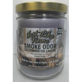 Smoke Odor Exterminator 13 oz Jar Candles Happy Daze, Assorted 8 Includes Just Like Home, Creamy Vanilla, Pine Island Jasmin, Hippie Love, Flamingo Bay Peace & Love and Trippy Hippie.