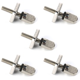 Lvjkes Surfboard Fin Screw, SUP Fin Plates, Pack of 5 Surfboard Accessories Screws Stainless Steel Durable Plate Replacement Kit for Longboard Paddle