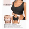 FeelinGirl Post Surgery Compression Bra Front Closure Bra Wirefree Mastectomy