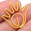 100Pcs Paper Clip Metal Hand Shaped Design Rustproof Paperclip Decoration