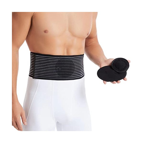 Umbilical Hernia Strap for Men and Women - Abdominal Support with Compression Pads - Supports the waist and abdomen after surgery, postpartum and umbilical hernia assistance