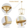 ANJIADENGSHI ​​Vintage Lantern Pendant Light 4 Light Lantern Chandelier Farmhouse