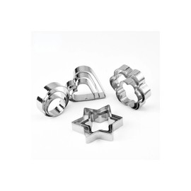 12 Piece Stainless Steel Cookie Cutter Set - Hearts, Stars, Flowers Baking Molds