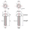 Wanyifa Titanium M6 12 16 20 25 30 Button Head