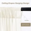 Ivory Wedding Ceiling Drapes 6 Panels 5ftx15ft Long Draping Fabric