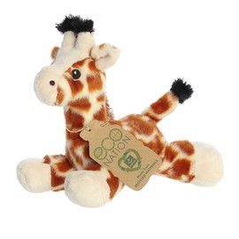 Aurora® Eco-Friendly Eco Nation™ Eco Softies™ Giraffe Stuffed Animal - Environmental Consciousness - Recycled Materials - Orange 8 Inches