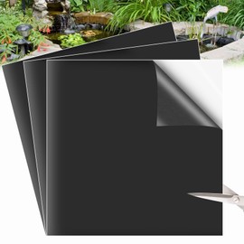 FUYITE 3Pcs Pond Liner Repair Patch, 8 x 8 Inch Self-Adhesive EPDM Liner Repair Patch Kit，Liner Repair Patch for EPDM Pond Liners, Waterproof Sealing Tape for Pond Liner Garden Cover Repair