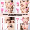 Brochas de Maquillaje Profesional 16 Piezas set de Brochas Maquillaje