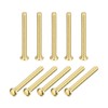 sourcing map Brass Machine Screws, M3x30mm Phillips Pan Head Fastener