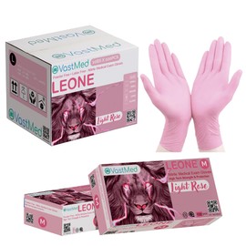 500 PCs Dental/Medical Grade Leone Nitrile Exam Gloves by VASTMED | Surgical Gloves 4.0G Finger Tips Texture Disposable Latex/Powder-Free