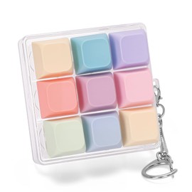 FunisFun Keyboard Fidget Toy Handheld Clicky Fidget Keyboard with Keychain Detachable Mechanical Clicker Adult Stress Relief Gifts for Leisure Moments (Style A)