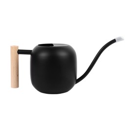Metal Watering Can Wooden Handle Long Spout Watering Can Pot for Indoor House Plants Bonsai Outdoor Garden Flower 1.2L