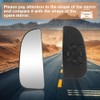 Senzeal Driver Side Lower Mirror Glass Replacement for Dodge Ram