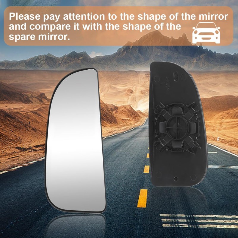 Senzeal Driver Side Lower Mirror Glass Replacement for Dodge Ram