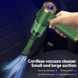 Wireless Handheld Car Vacuum Cleaner 90 Degrees Foldable Portable Vacuum Cleaner for Car / Home Cleaning 9000Pa Suction 120W Rechargeable Cordless Vacuum Cleaner with LED Lighting