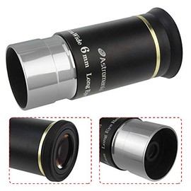 Astromania 1.25" 6mm 66-Degree Ultra Wide Angle Eyepiece for Telescope