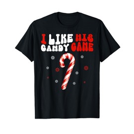 Like Her Peppermint Candies Like His Candy Cane Xmas Couples T-Shirt