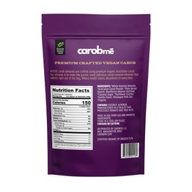 CAROBME Aussie Organic Carob Covered Almonds 8oz. | Vegan Soy Free Gluten-Free | Healthy Caffeine Free Substitute for Chocolate, Snacks and Sweets (1)