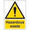 V Safety Hazardous Waste - Portrait 150 x 200mm -