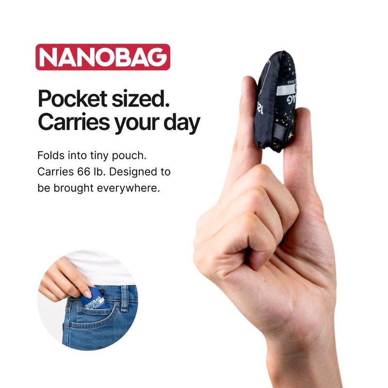 NANOBAG Foldable Stylish Compact Eco Bag Durable Tote Bag
