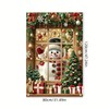 Saoplasa Christmas Party Banner 47x31 Inch Snowman Window Cover Holiday