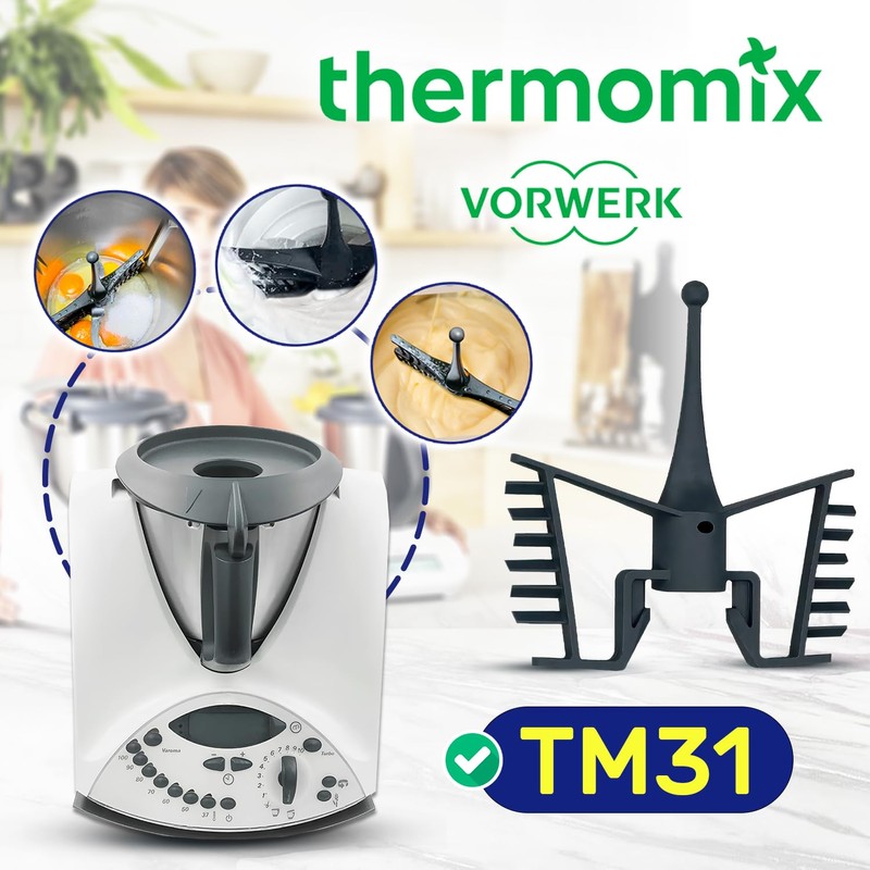 Butterfly Whisk for Food Processor for Vorwerk Thermomix TM31 -