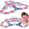 168 PCS Pink Magic Bendable Race Track Toy, Snap Together