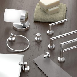 Gatco 4635 Glam Single Robe Hook, Wall Mounted Hook for Bathroom Towels & Robes, 2 Inch, Chrome