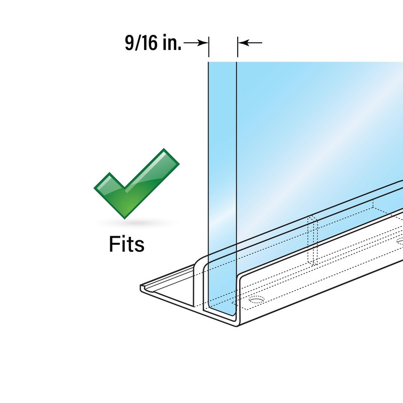 Prime-Line M 6221 Sliding Shower Door Bottom Guide, 5/8 In.