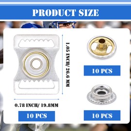 TiciKim 10 Pack Sports Helmets Buckle Stainless Steel Snap Chin Strap Buckle Helmet Repair Kit for Youth Football Baseball Hockey Sports