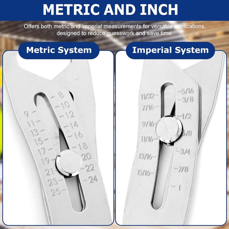 Pilarmuture Portable Precise Thread Size Checker Keychain,Precise Bolt Size Finder