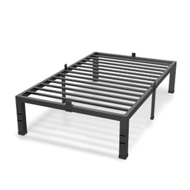 Superay 14 Inches Twin Bed Frames, Heavy Duty Metal Platform Bed Frame with Mattress Slide Stopper - Easy Assembly | Noise Free Bedframes | No Box Spring Needed