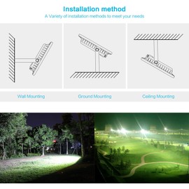Gopretty 400W LED Flood Light Bulbs 2 Pack, Outdoor Waterproof IP66, 40000LM Super Bright, 6000K Daylight White, Exteriores Security Floodlights for Yard, Court, Garage, Stadium