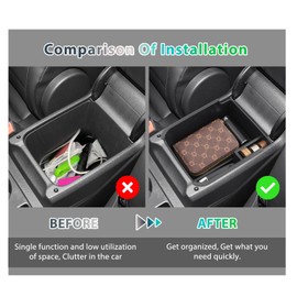GAFAT Compatible with 2022-2024 Ford Tourneo Custom | V.W Caddy 5/ Touran 2 5T 2016-2024 Centre Console Storage Box, Armrest Organiser Shelves, Compatible with VW Caddy 5 VW Touran 5T