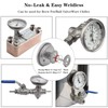 3" Dial 2" Probe FERRODAY 1/2 NPT Stainless Steel Dial