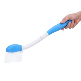 Foldable Toilet Aids for Wiping, Reach Comfort Wiper Paper, Tissue Aid Butt Holder, Wiper with Hook and Folding Grip for Disabled Bariatric Surgery Limited Mobility Elderly