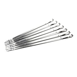 7 x XXL kebab skewers made of stainless steel, approx. 40 cm, ideal for the barbecue and kitchen