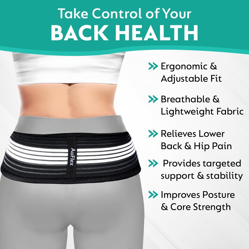 AuFlex Sciatica Belt for Women & Men – Adjustable Neoprene