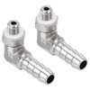 TA-VIGOR 2Pcs Nickel-Plated Copper Hose Barb Fitting Elbow 6mm Barbed