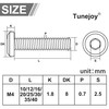 Tunejoy Pack of 30 Flat Head Screws M4 x 20