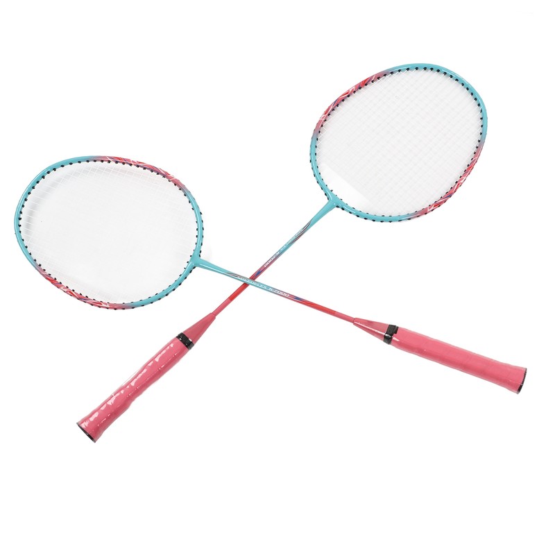 Badminton Racket Lightweight Portable Iron Alloy Frame Double Badminton Racquets