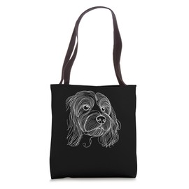 Line Art Cockapoo Cockerpoo Tote Bag