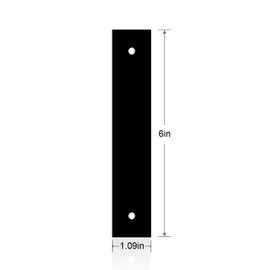 Ya_chtttwo Aluminum Numbers and Letters - Black Metal Door Numbers - Outdoor Metal Address Plate (6" I)