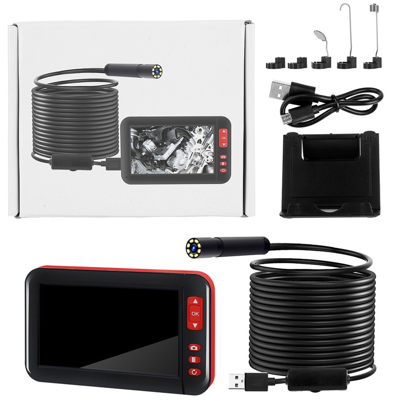 Industrial Endoscope Borescope Inspection Camera Built-in 8pcs LEDs 8mm Lens