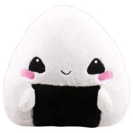 moodrush® Onigiri Cushion / Onigiri Plush Japanese Cushion Sushi Plush Toy Cuddly Toy Kawaii Manga All Elements Beautifully Embroidered Washable Approx. 36 x 36 cm