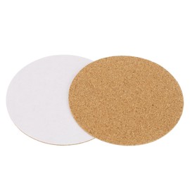 uxcell Posavasos Redondos de 90mm (3.54") de Grosor 1mm de Corcho para Vajilla 2 Unidades