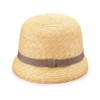 Tanaka Hat UK-H113 Straw Mini Casablanca, Natural × giclee ribbon